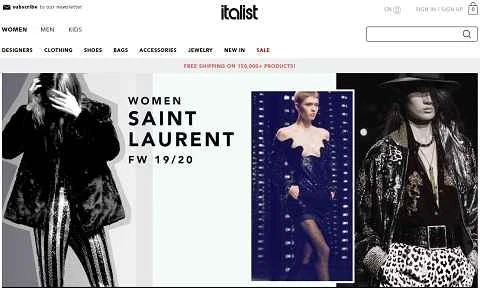 Italist公式サイト（イタリアの高級ブランドウェブサイト）