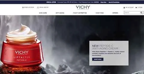 アメリカの化粧品ウェブサイトABCのヴィシー